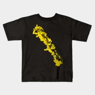 Lapsana communis stamen with pollen under the microscope Kids T-Shirt